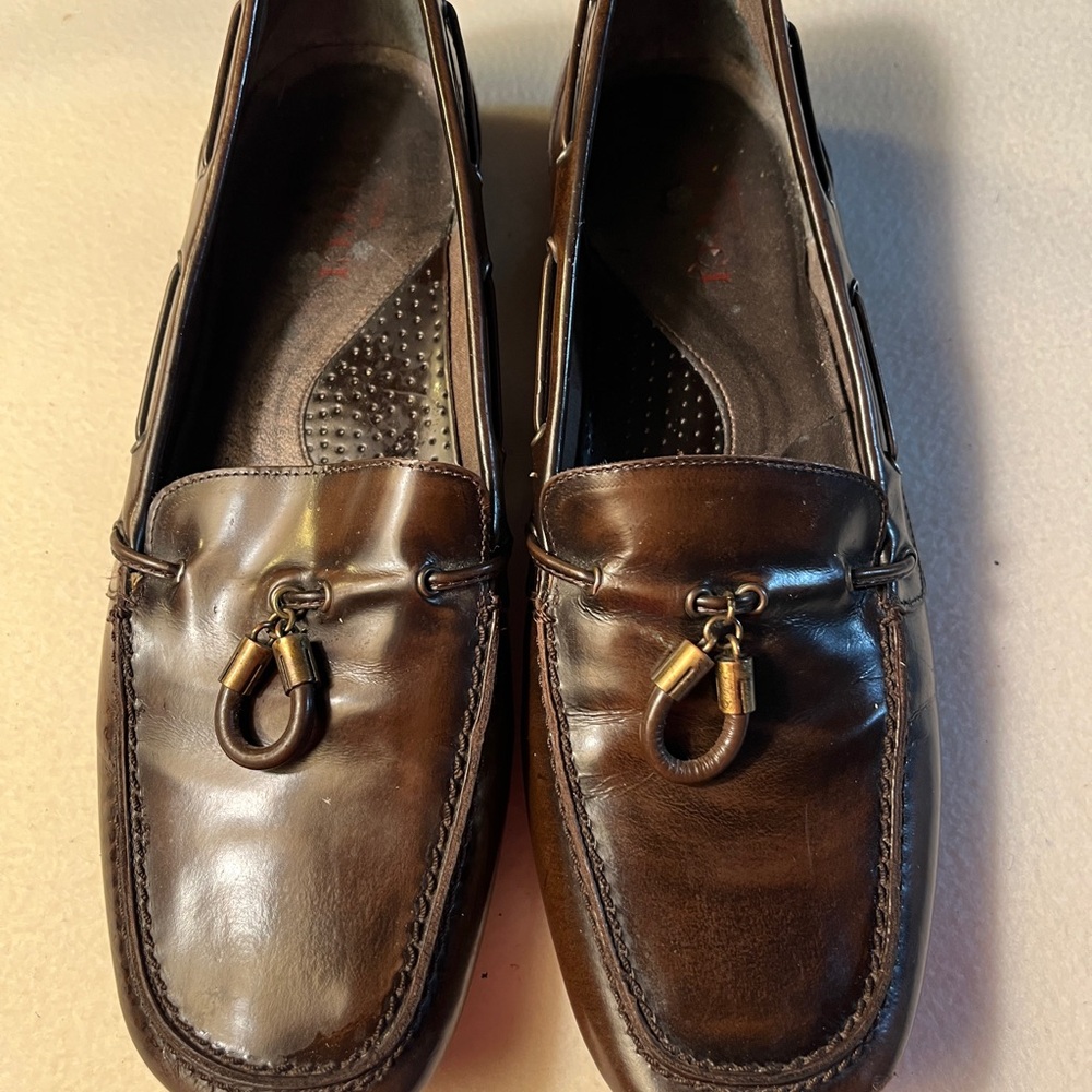 Sesto Meucci Brown Leather Loafers